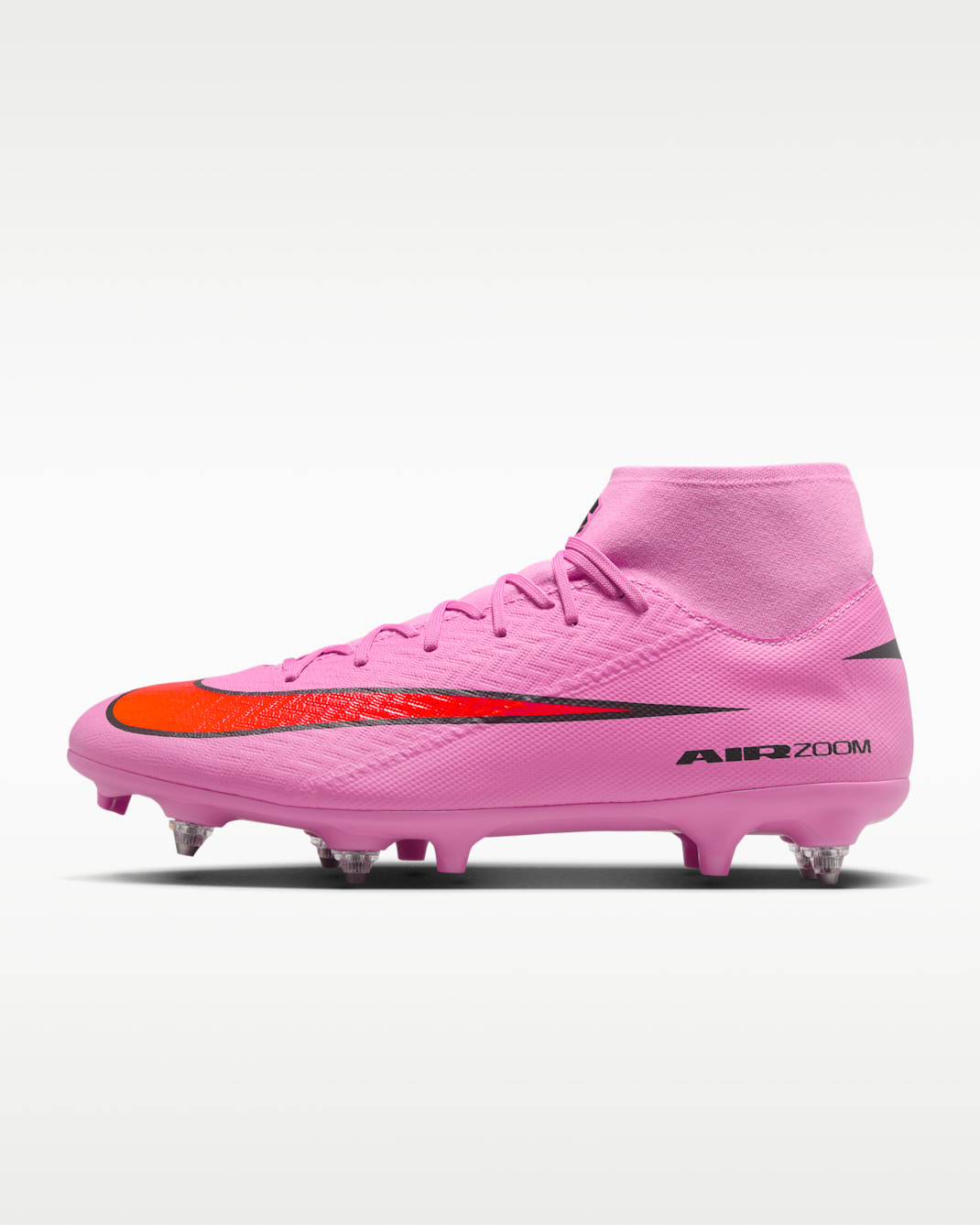 Chaussure de foot montante à crampons SG-Pro Nike Mercurial Superfly 10 Academy - Magic Flamingo/Total Crimson/Noir