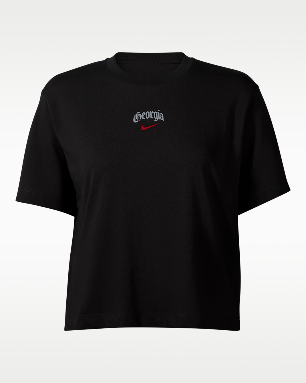 Womens Cropped Crown Football T-Shirt Nike x UGA x Outkast - Black
