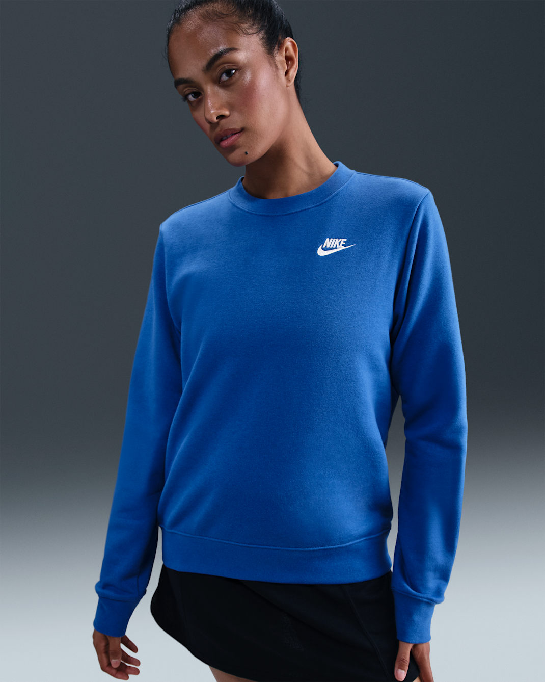 Nike Sportswear Club Fleece Women's Crew-Neck Sweatshirt - Game Royal/White