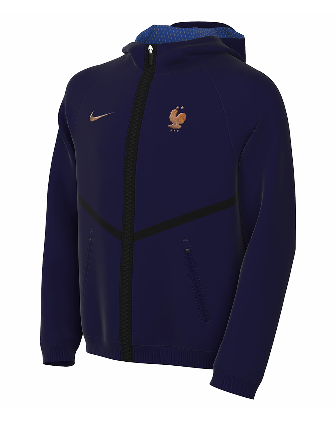 FFF Big Kids' Nike Dri-FIT Soccer Anthem Jacket - Blackened Blue/Metallic Copper