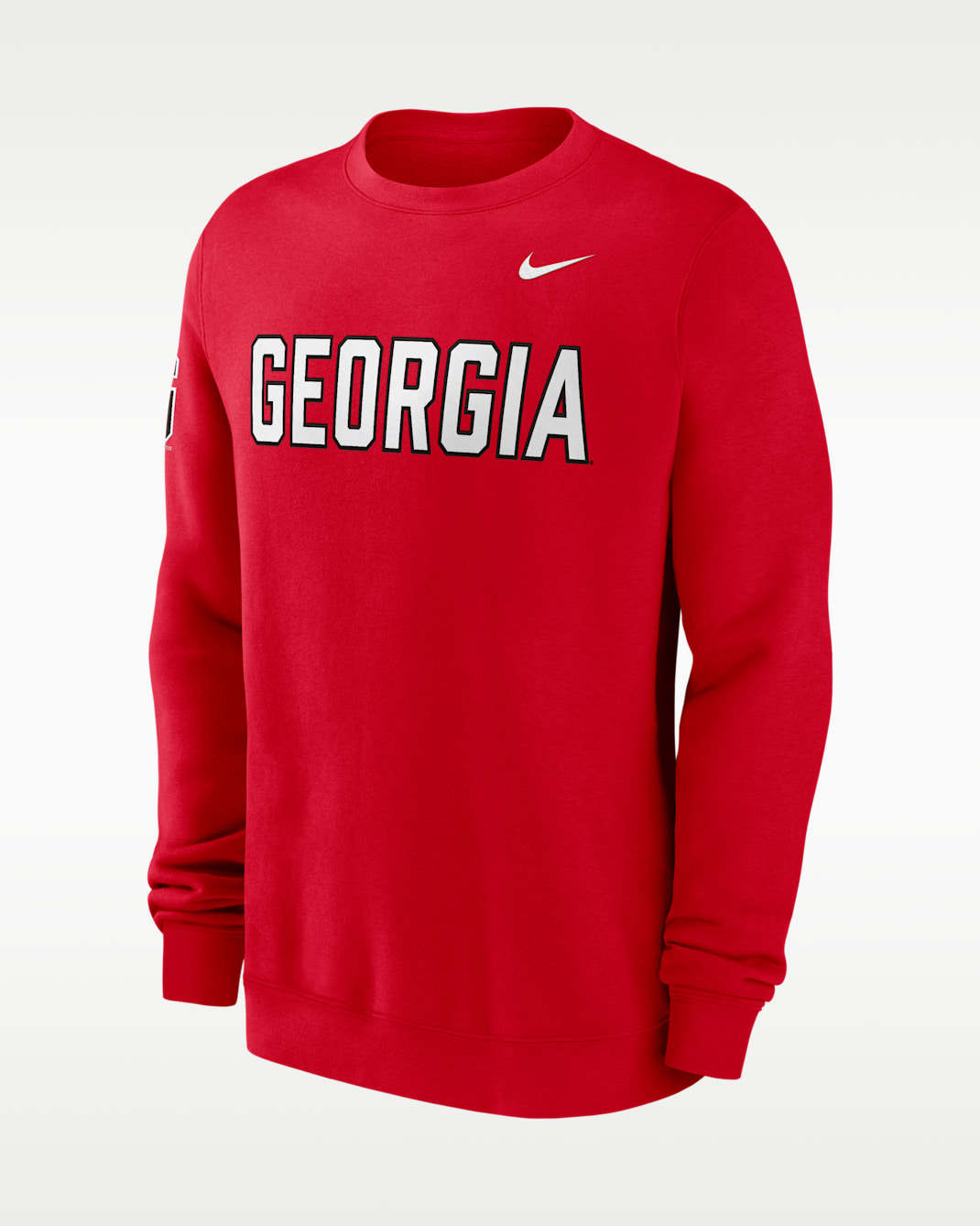 Georgia Sideline Club Men's Nike College Pullover Crew - University Red