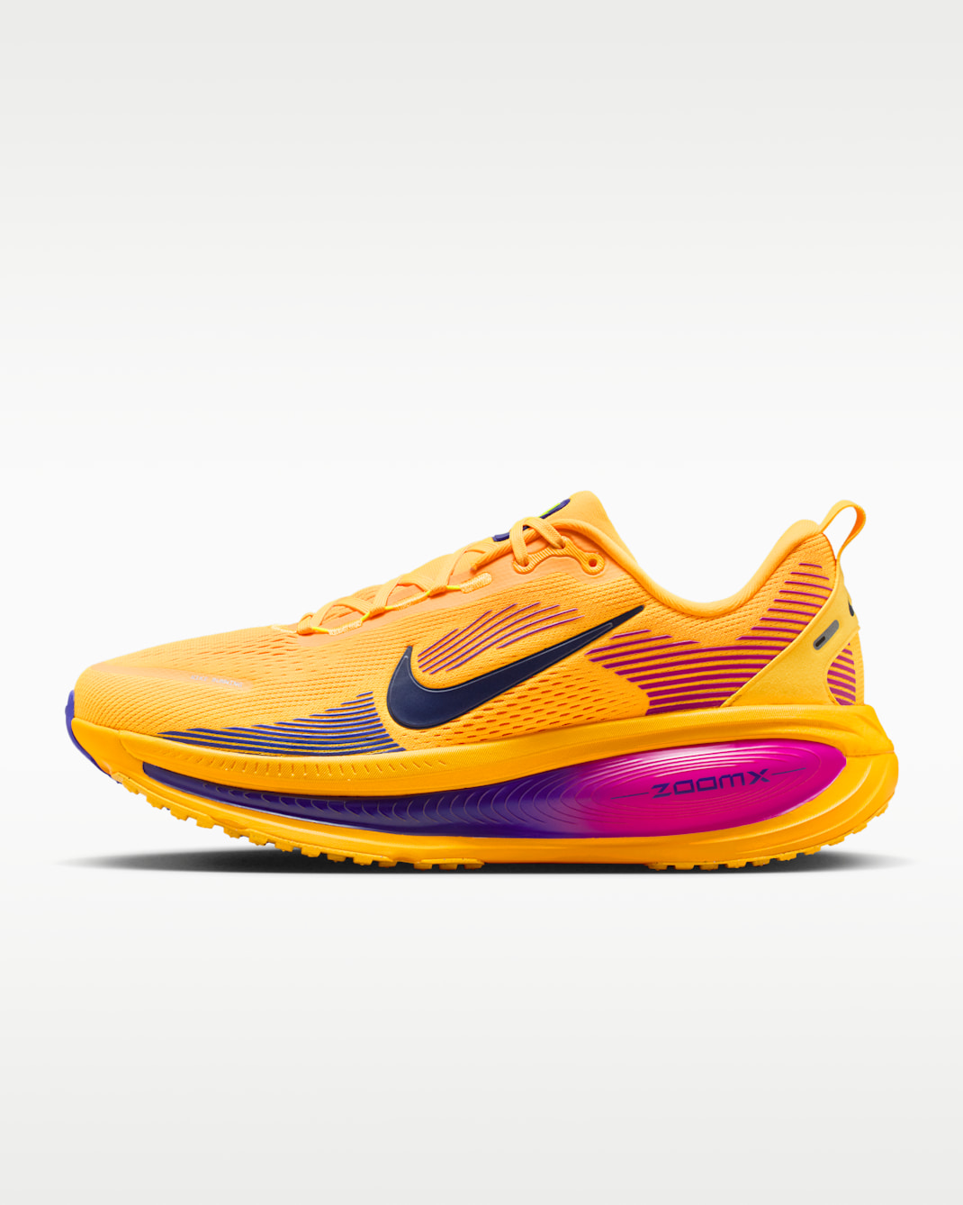 Nike Vomero 18 Straßenlaufschuh (Herren) - Citron Pulse/Laser Orange/Hyper Violet/Blue Void