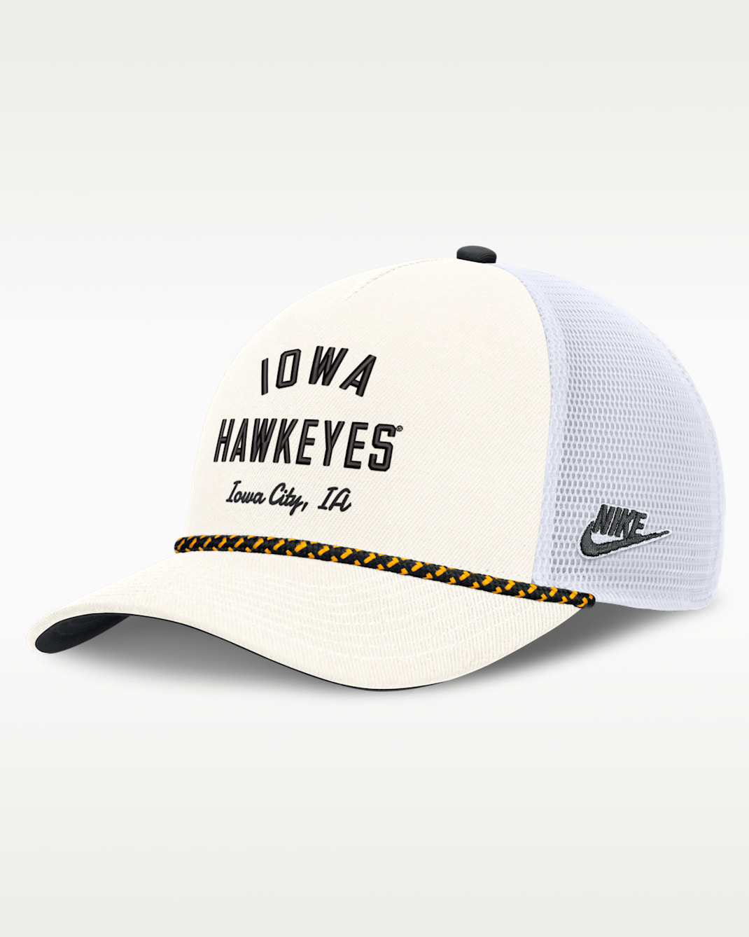 Iowa Denim Men's Nike College Trucker Adjustable Hat - White