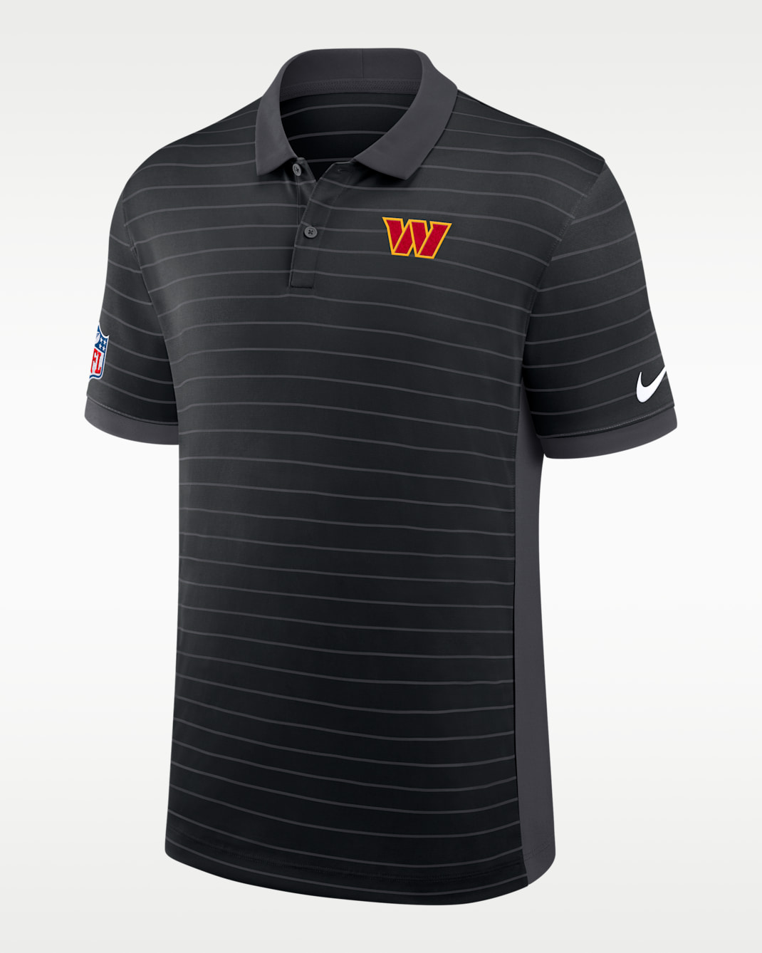 Washington Commanders Sideline Victory Stripe Men's Nike Dri-FIT NFL Polo - Black