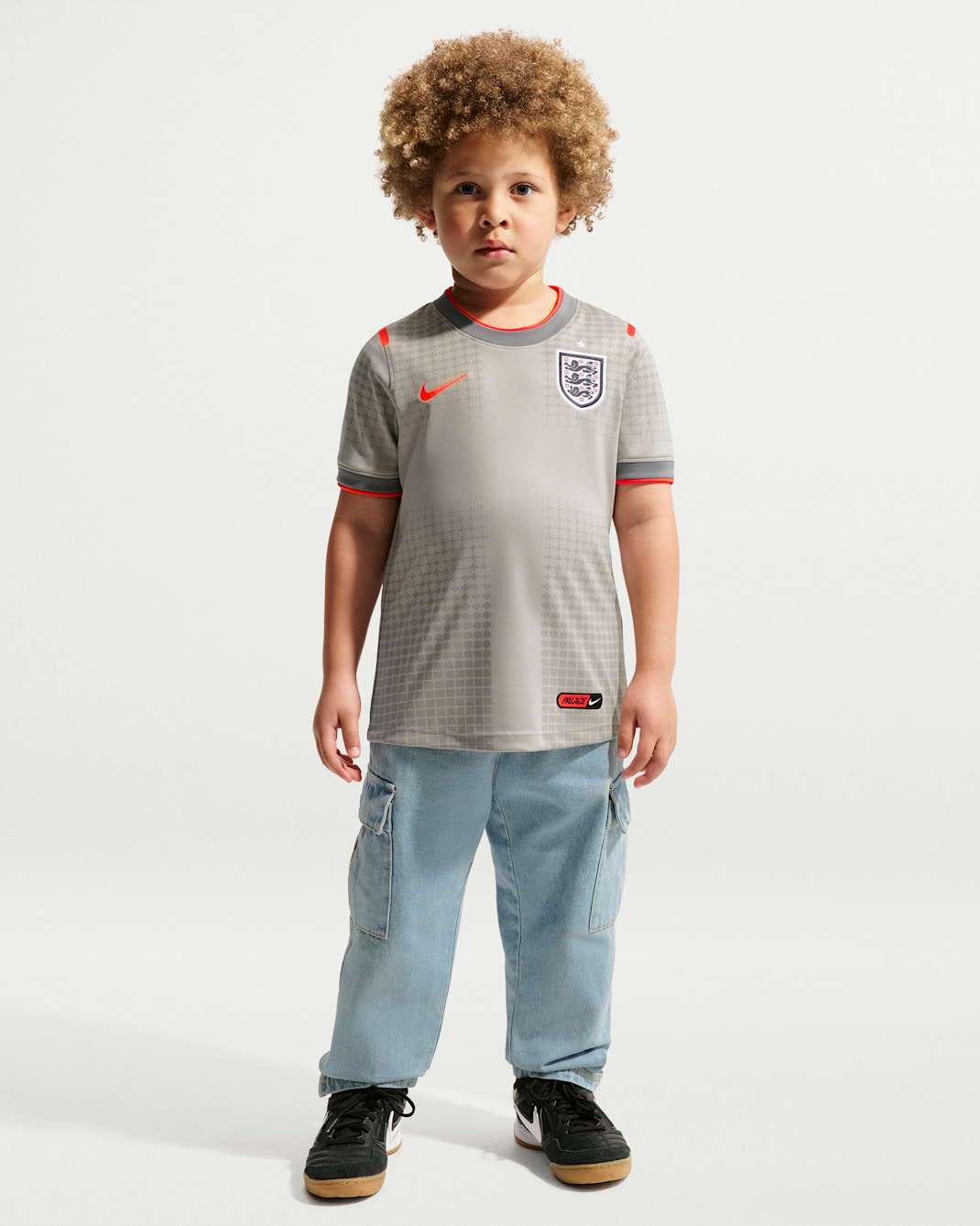 England x Palace Little Kids' Short-Sleeve Soccer Top