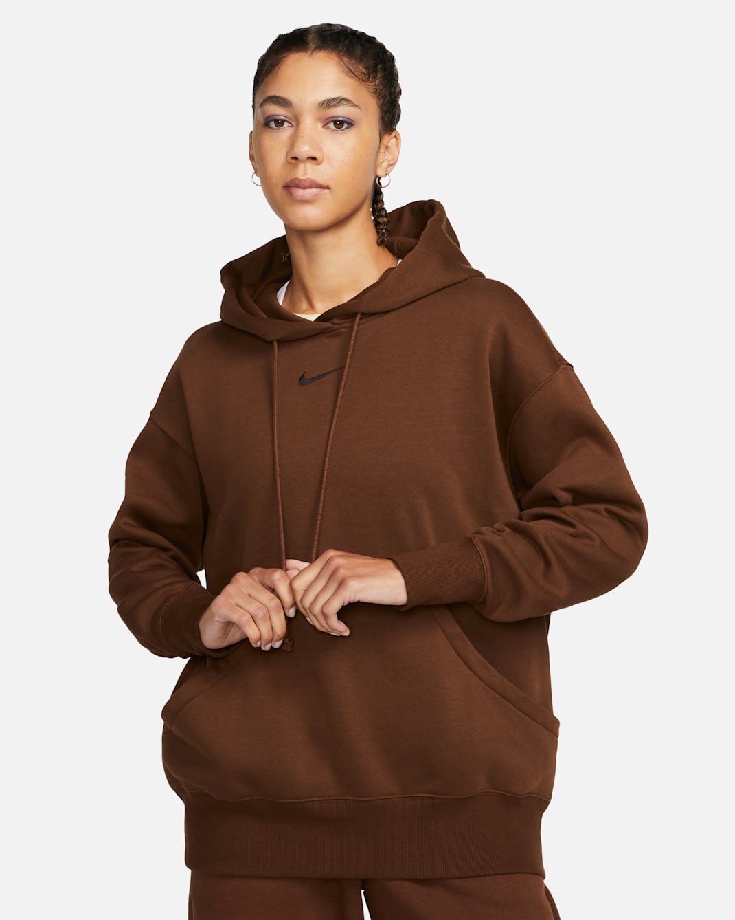 Nike Sportswear Phoenix Fleece Women's Oversized Pullover Hoodie - Cacao Wow/Black