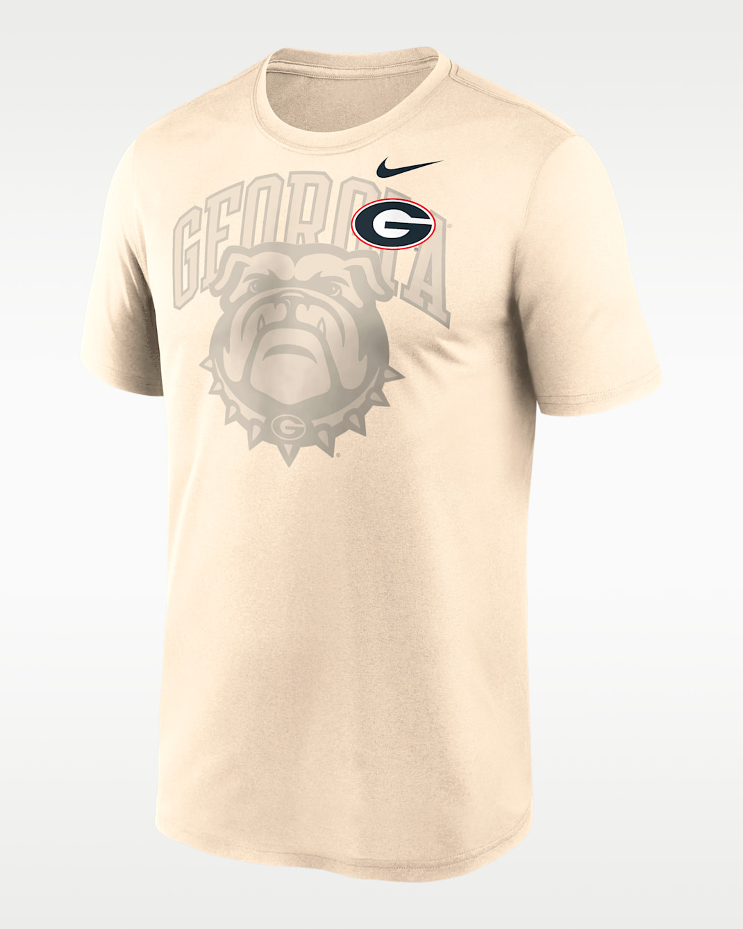 Playera universitaria Nike Dri-FIT para hombre Georgia Campus Legend Shadow Logo - Natural