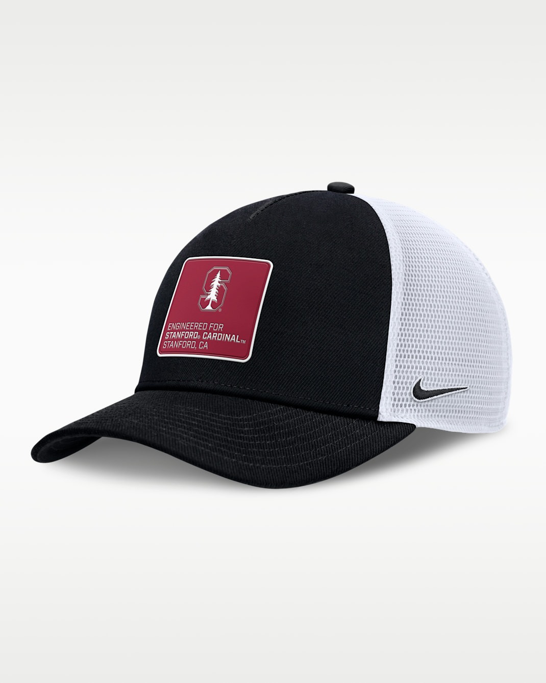 Stanford On-Field Rise Engineered Men's Nike College Trucker Adjustable Hat - Black