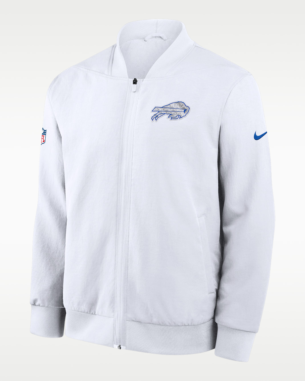 Buffalo Bills Rivalries Collection Sideline Men's Nike NFL Full-Zip Bomber Jacket - White