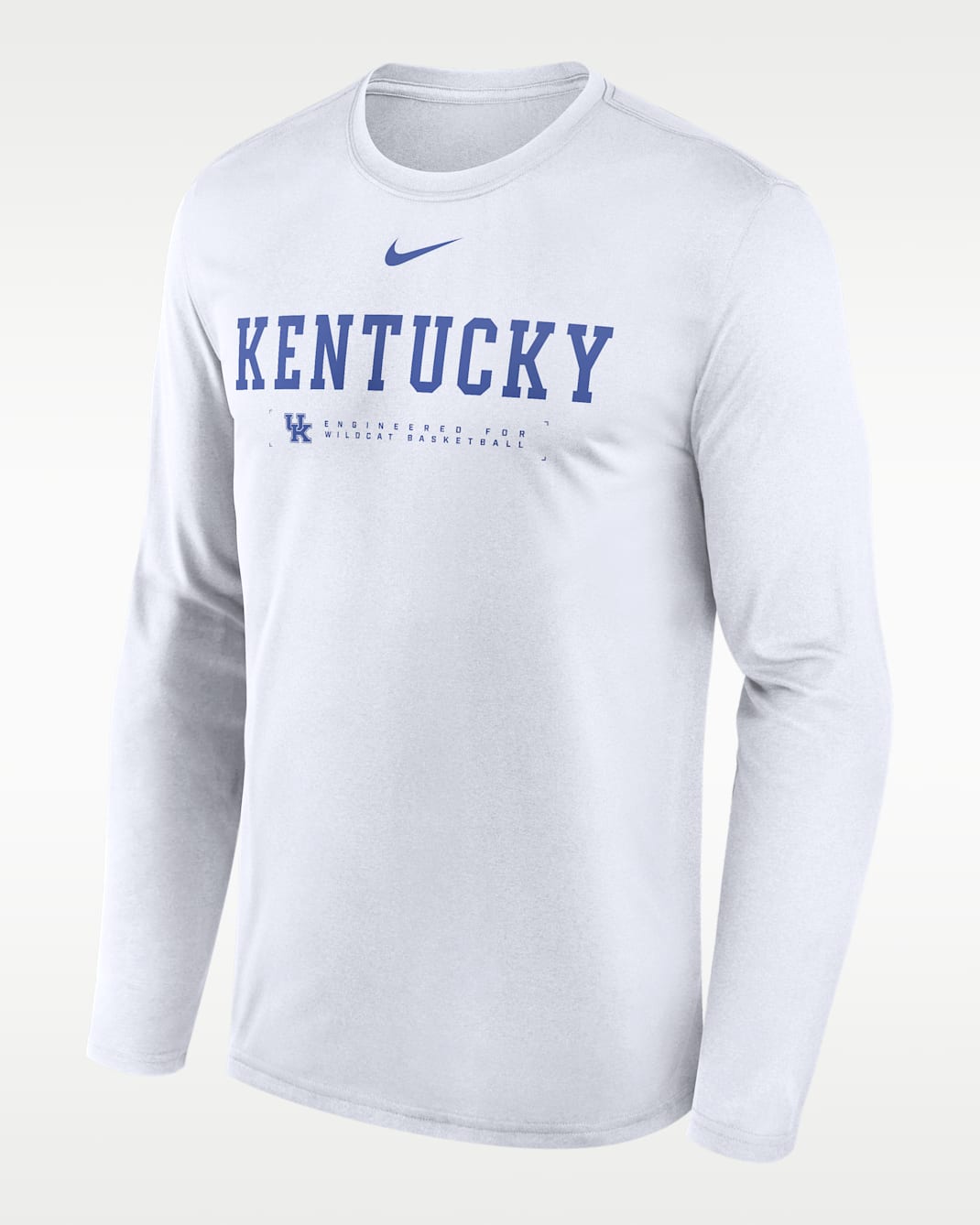 Playera universitaria de manga larga Nike Dri-FIT para hombre Kentucky Courtside Basketball Shootaround Legend - Blanco
