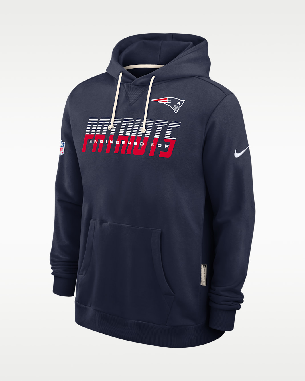 Sudadera con gorro sin cierre Nike Dri-FIT de la NFL para hombre New England Patriots Sideline Standard Issue - Azul marino