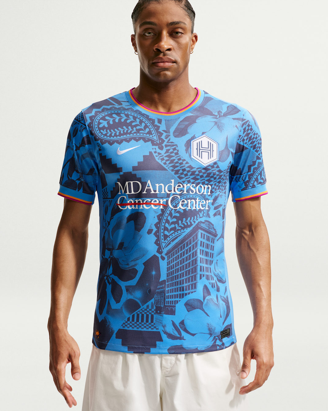 Houston Dash Stadium Away Men's Nike Dri-FIT NWSL Replica Jersey - University Blue