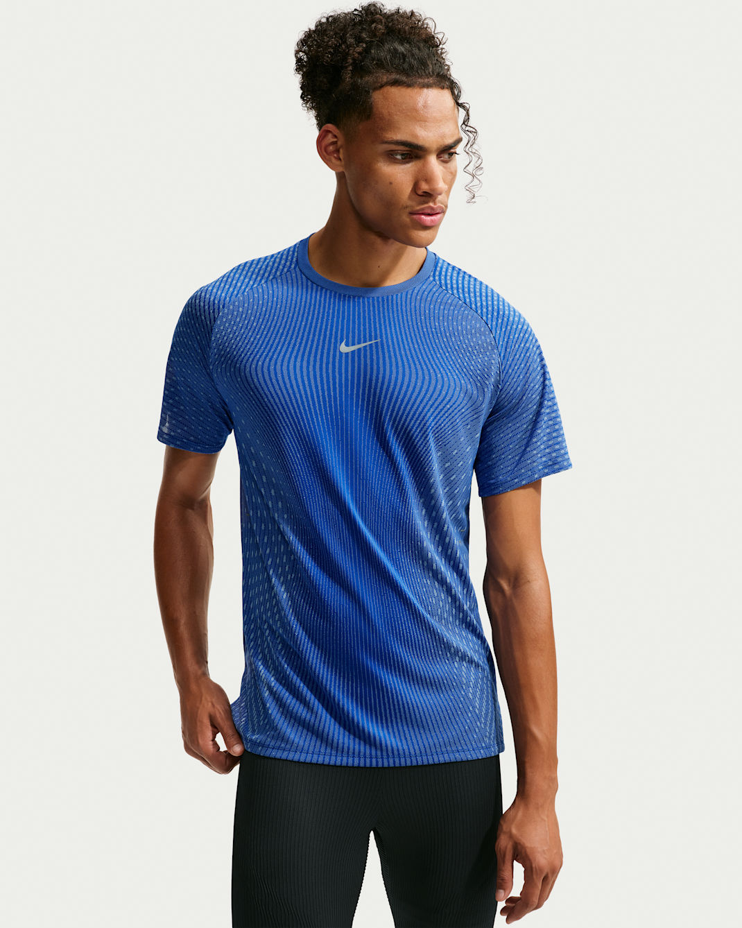 Nike Stride Men's Aero-FIT Short-Sleeve Running Top - Old Royal/Aluminum