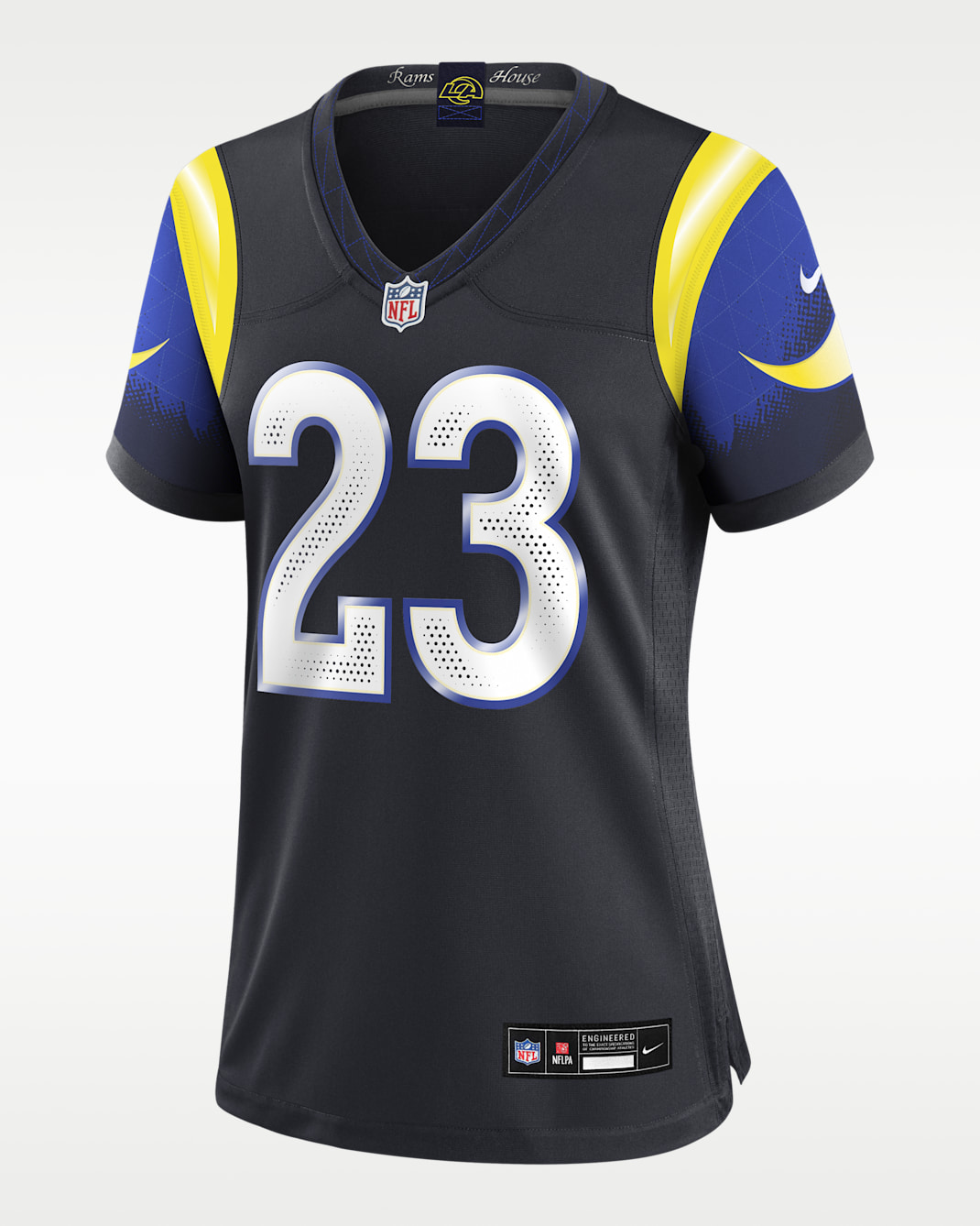 Jersey Nike de la NFL Game para mujer Kyren Williams Los Angeles Rams Rivalries Collection - Azul marino