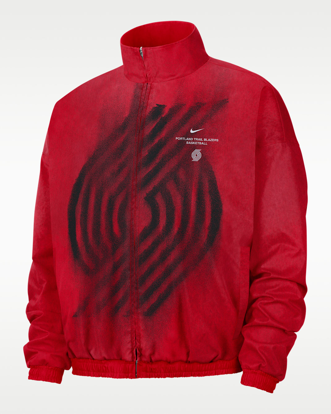 Portland Trail Blazers Standard Issue Men's Basketball Woven Jacket - University Red/Black