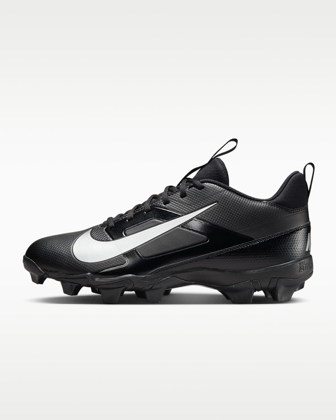 Nike Alpha Menace 4 Shark Football Cleats (Wide) - Black/Metallic Silver