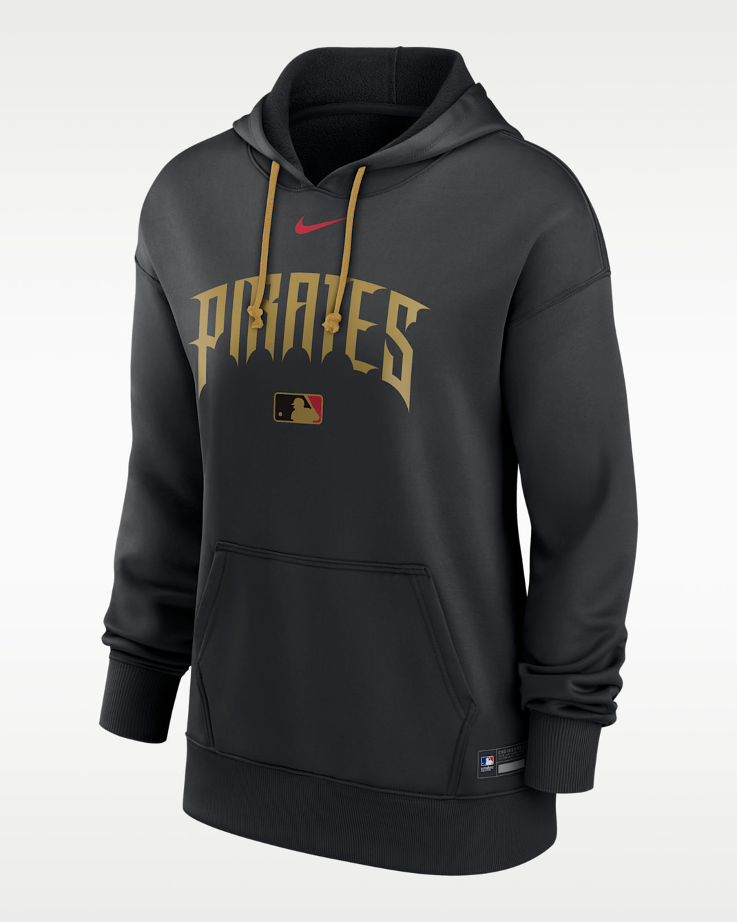 Pittsburgh Pirates Authentic Collection City Connect Women's Nike Therma MLB Pullover Hoodie - Black