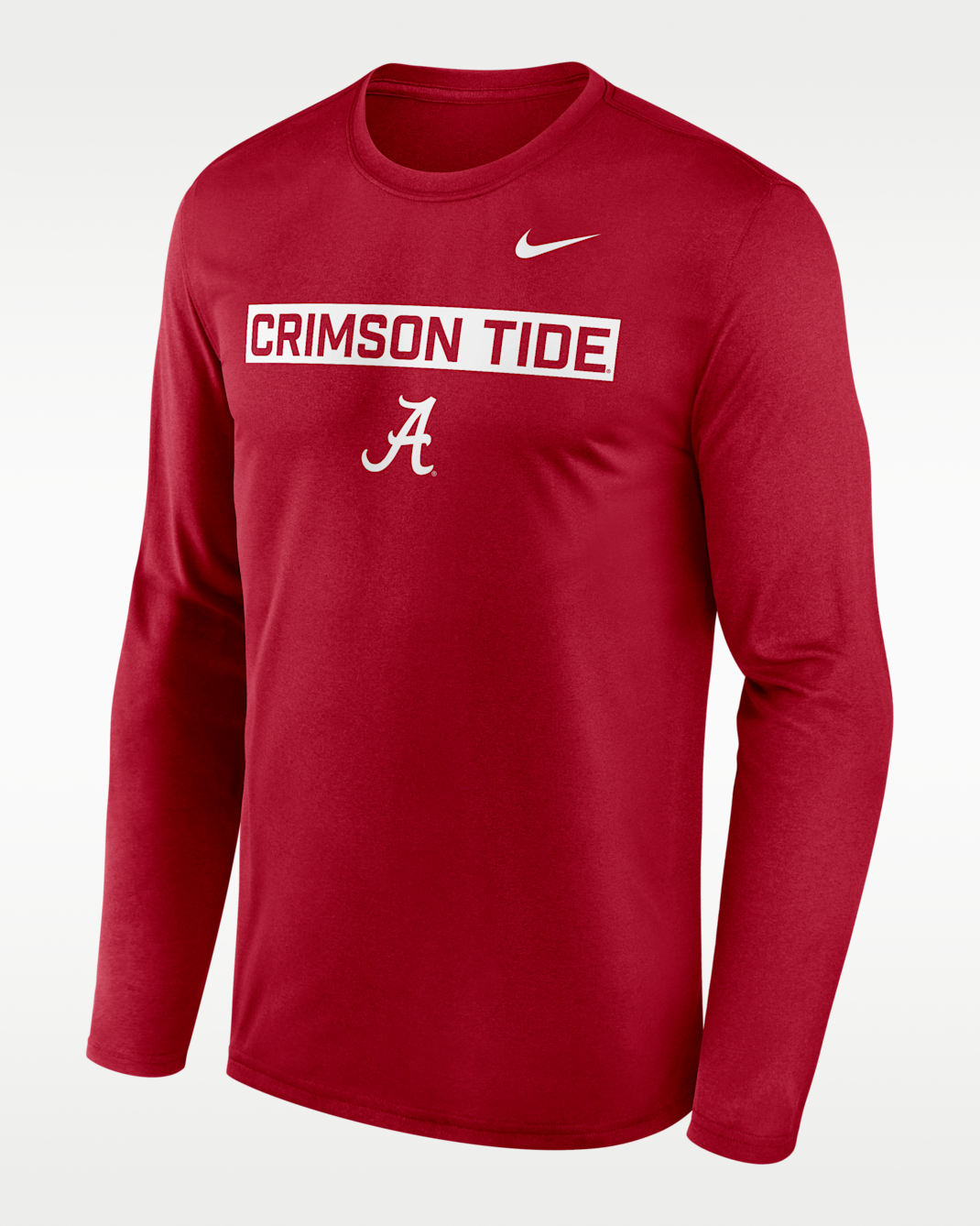 Playera de manga larga universitaria Nike Dri-FIT para hombre Alabama Primetime Legend 2-Hit - Carmesí
