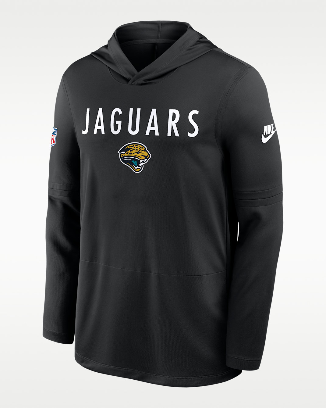 Playera de manga larga Nike Dri-FIT de la NFL con gorro para hombre Jacksonville Jaguars Pass Accuracy - Negro