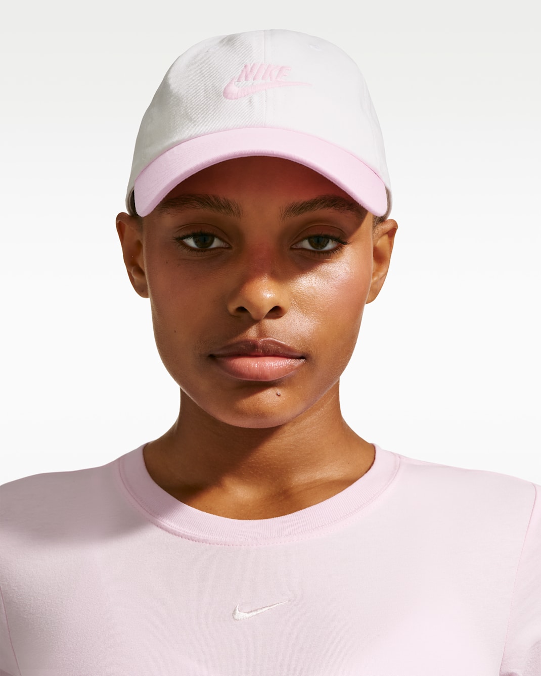 Nike Club Unstructured Futura Wash Cap - White/Pink Foam/Pink Foam