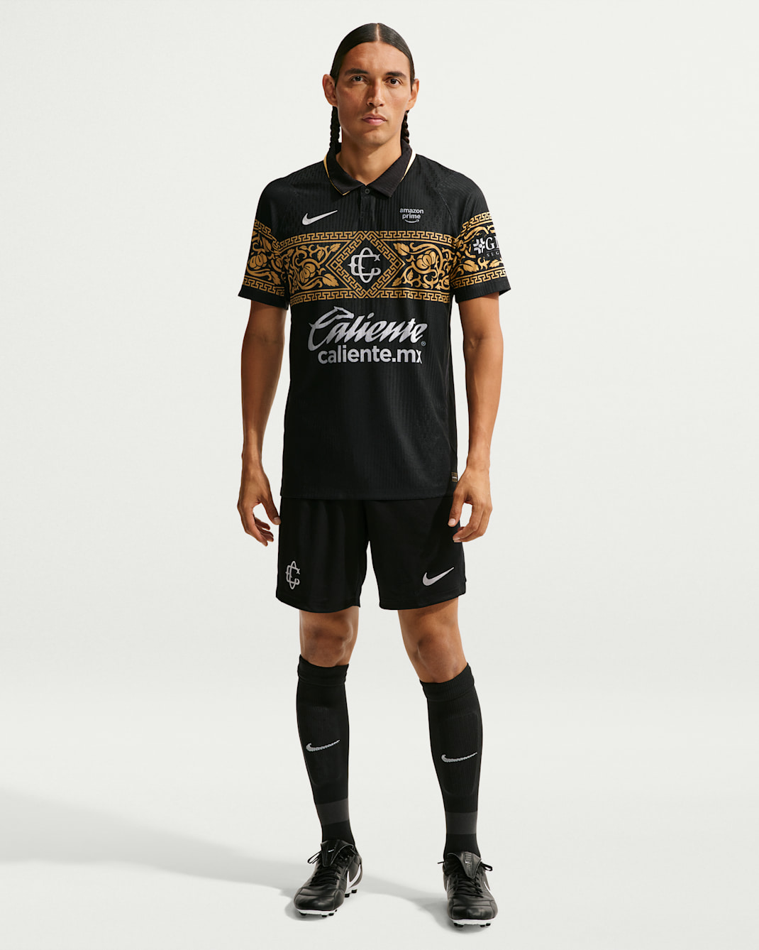 Shorts de futbol Nike Dri-FIT Replica C.D. Guadalajara 2026/27 Stadium Third - Negro/Oro genuino/Plata liso/Plata liso