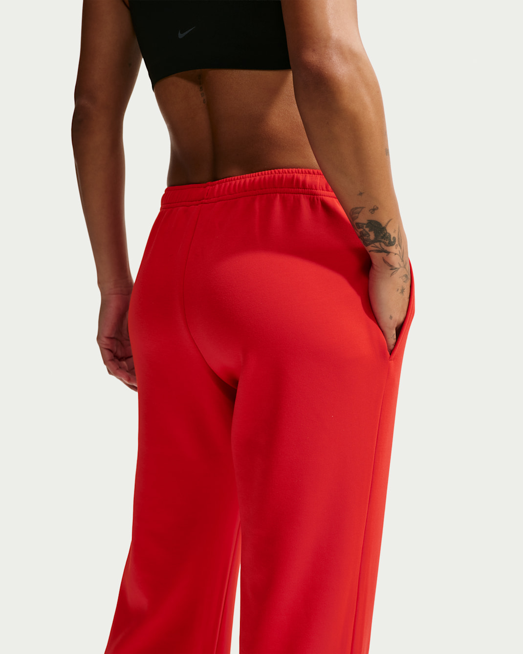 Nike Studio Fleece Sport Women's Dri-FIT Mid-Rise Open-Hem Pants