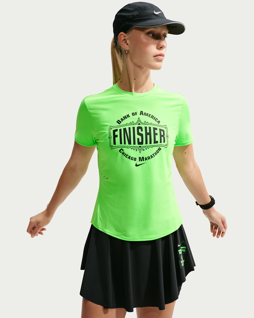 Nike Swift Women's Short-Sleeve Running Top - Green Strike/Black