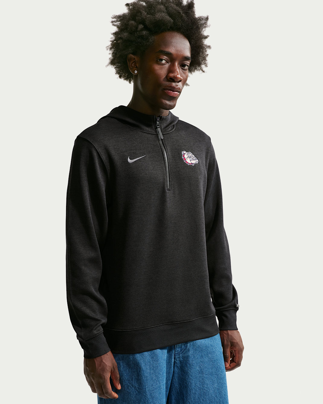 Sudadera con gorro de entrenador de básquetbol para hombre Gonzaga Bulldogs Nike NCAA - Negro