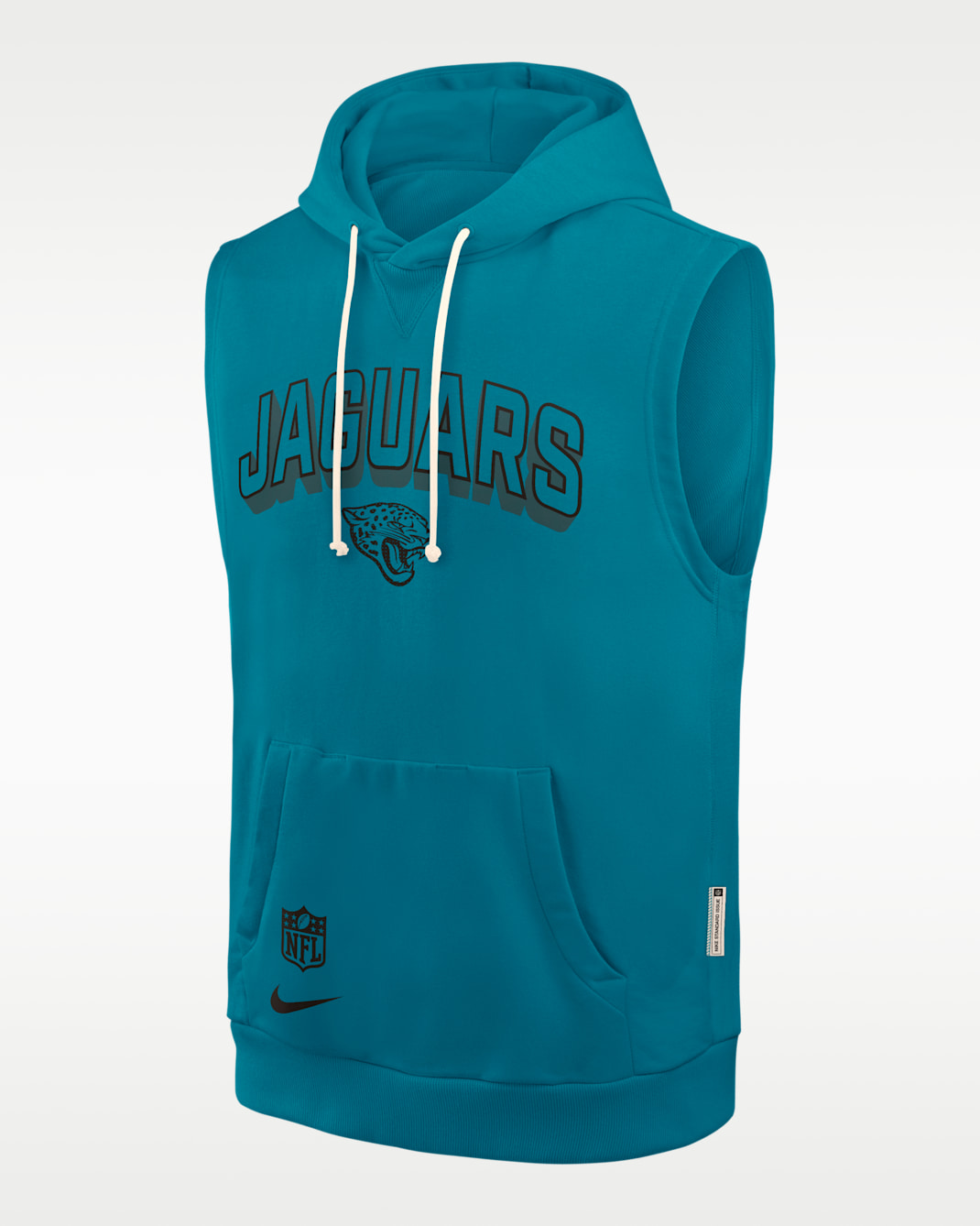 Sudadera con gorro sin cierre sin mangas Nike Dri-FIT de la NFL para hombre Jacksonville Jaguars Sideline - Azul