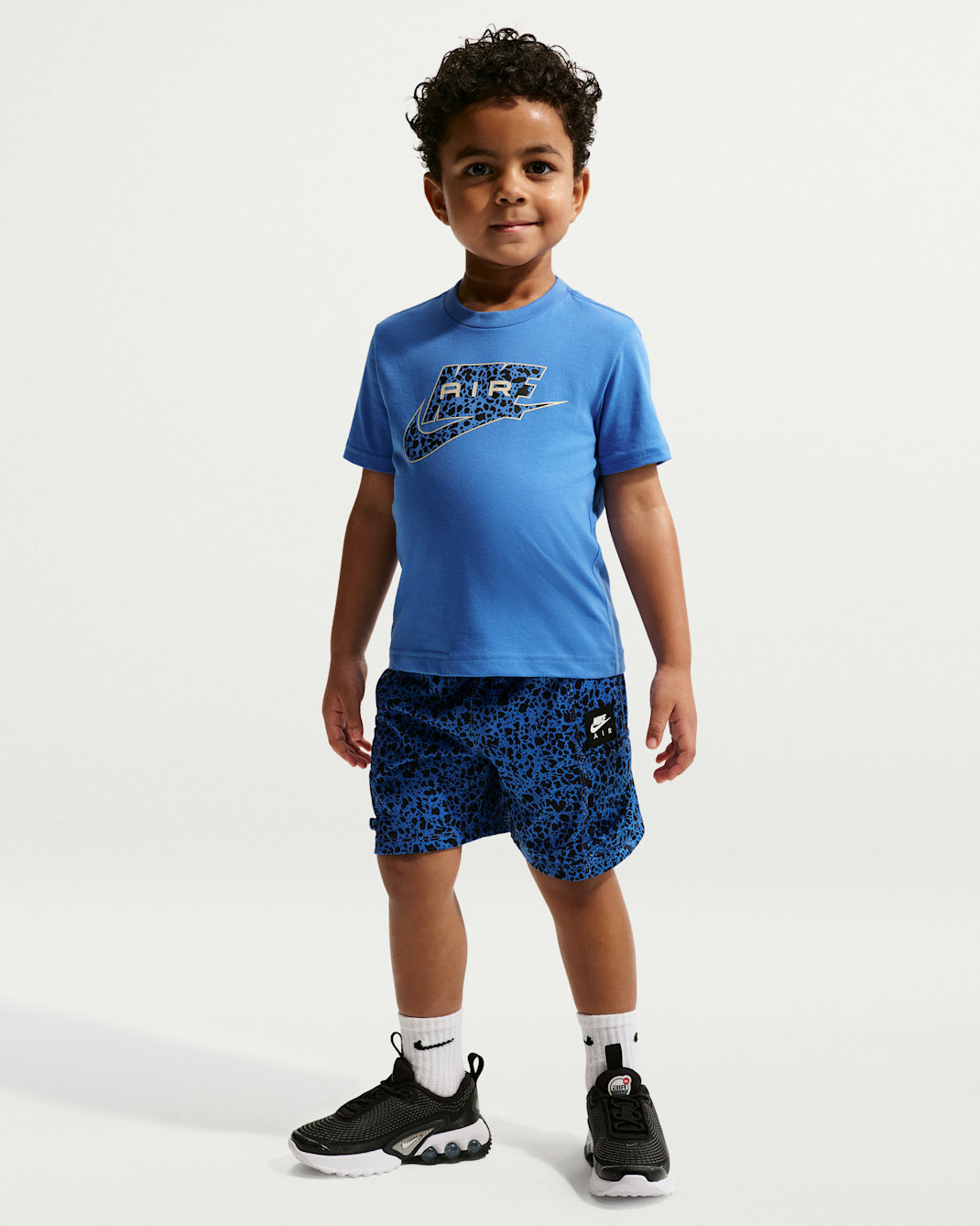 Nike Toddler Dri-FIT 2-Piece Air Printed Cargo Shorts Set - Blue Crystal
