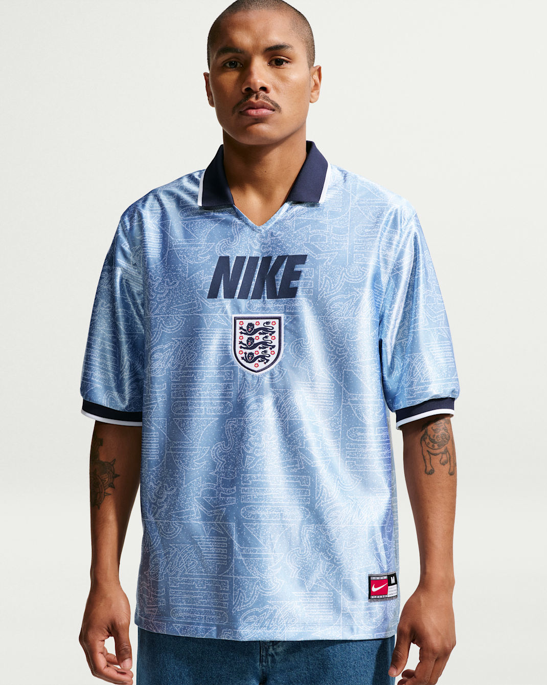 Playera de fútbol de manga corta Nike Dri-FIT para hombre England Energy - Azul de trabajo/Blanco/Obsidiana