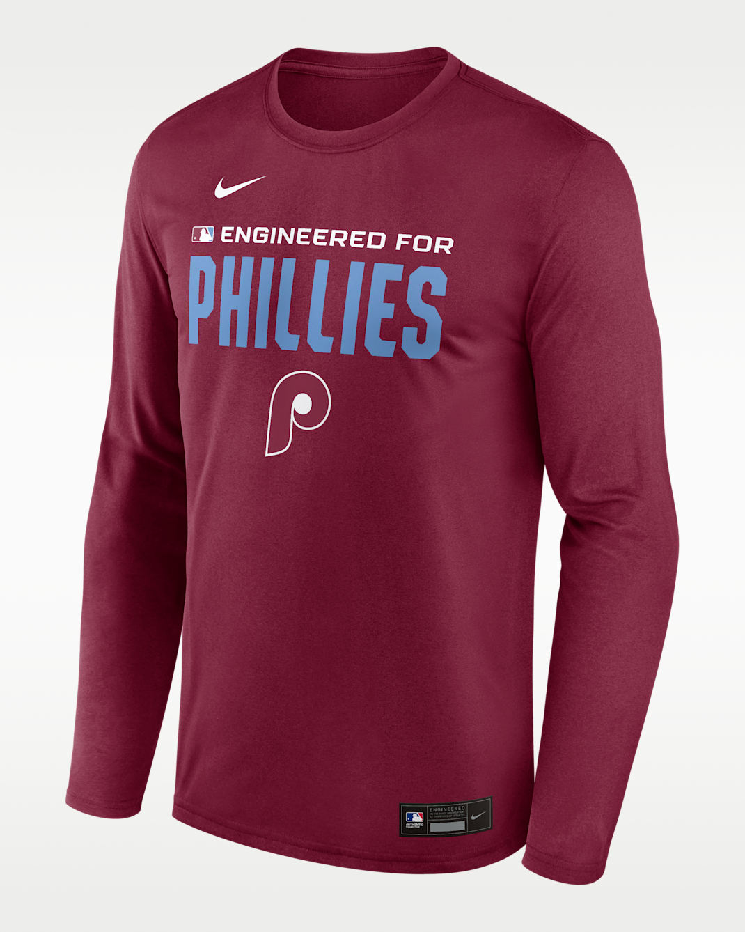 Philadelphia Phillies Authentic Collection Team Issue Men's Nike Dri-FIT MLB Long-Sleeve T-Shirt - Maroon