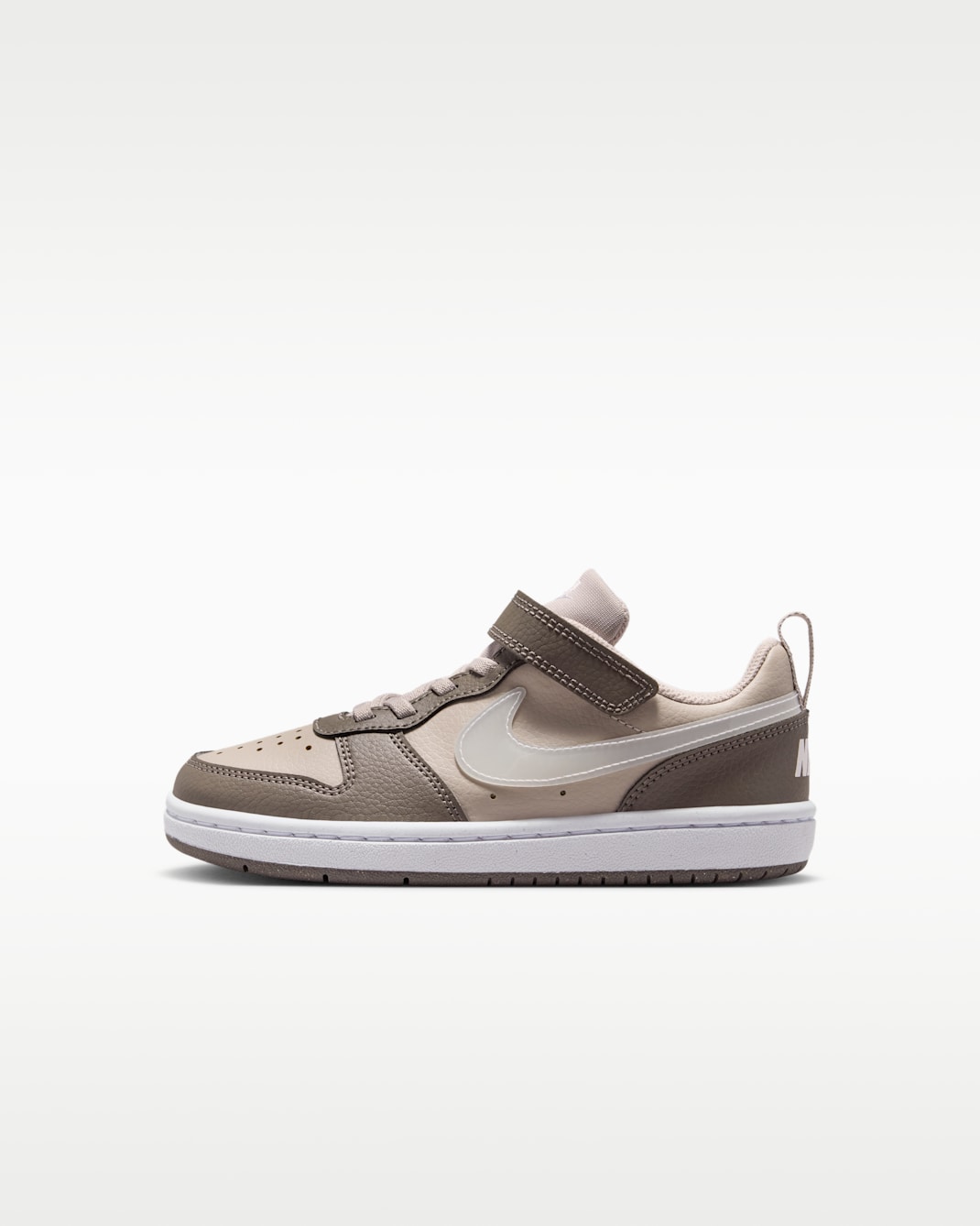 Nike Court Borough Low Little Kids' Shoes - Moon Particle/Cave Stone/White/White