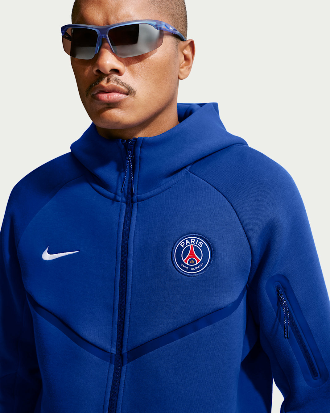 Paris Saint-Germain Tech Fleece Windrunner Men's Nike Soccer Full-Zip Hoodie