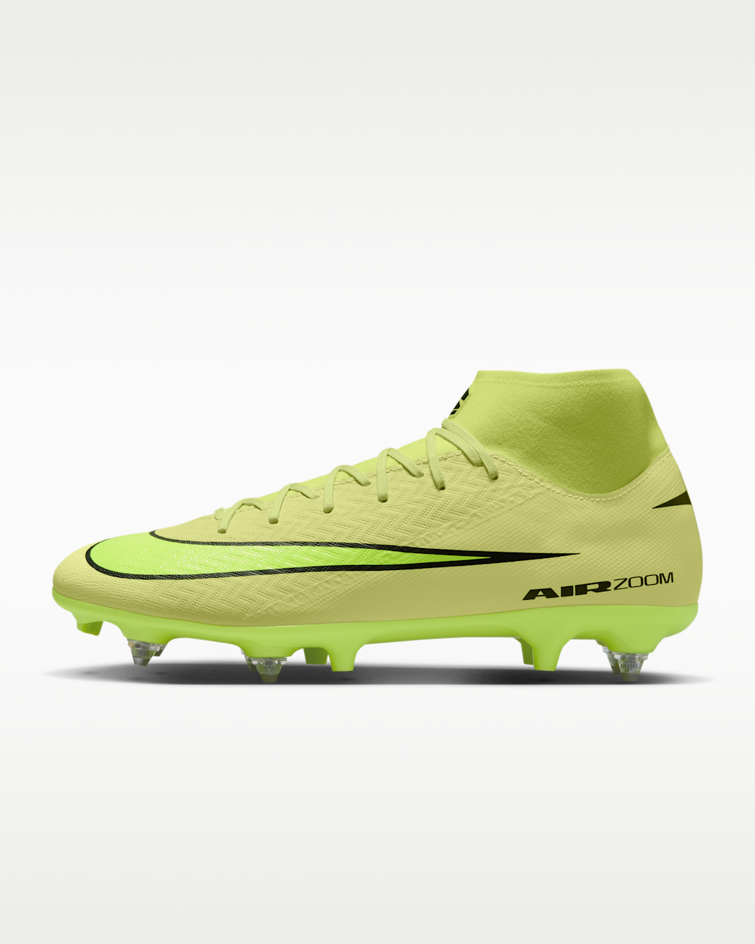 Nike Mercurial Superfly 10 Academy Soft-Ground High-Top Football Boot - Limelight/Hyper Crimson/Volt