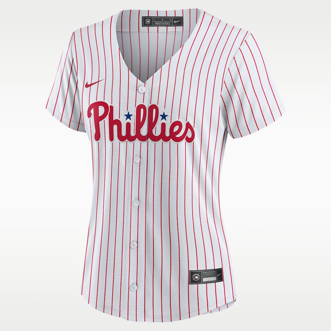 Camiseta de béisbol Replica para mujer MLB Philadelphia Phillies (Bryce Harper) - Blanco
