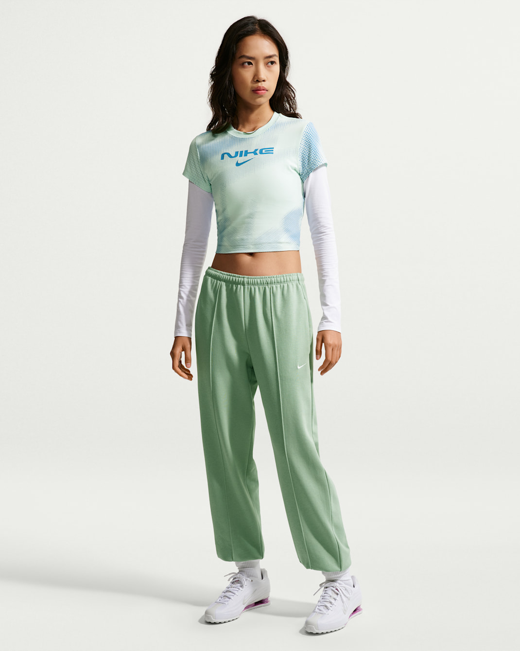 나이키 스포츠웨어 칠 테리 여성 미드라이즈 프렌치 테리 조거 - 스팀/스팀/세일
