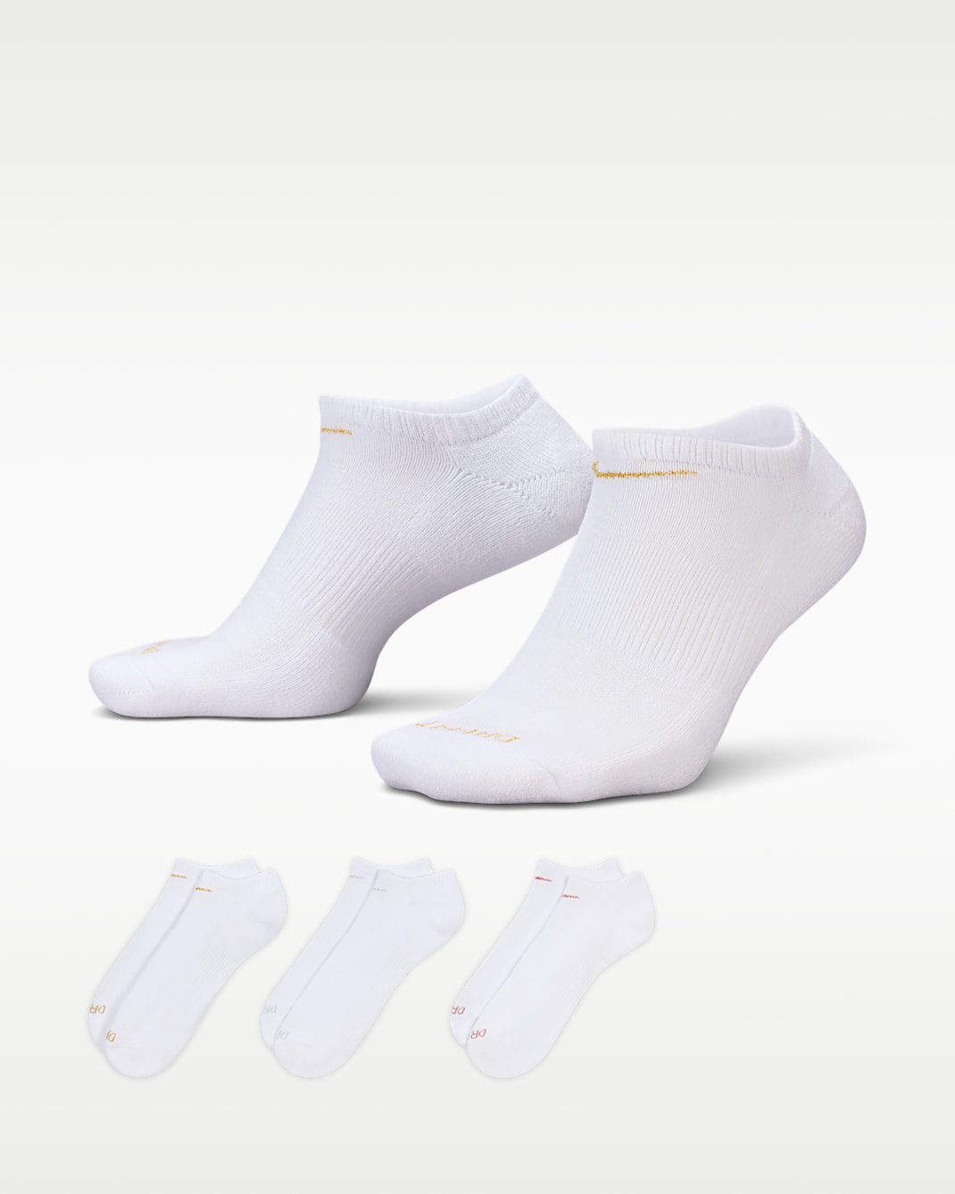Nike Everyday Plus Cushion Training No-Show Socks (3 Pairs) - Multi-Color