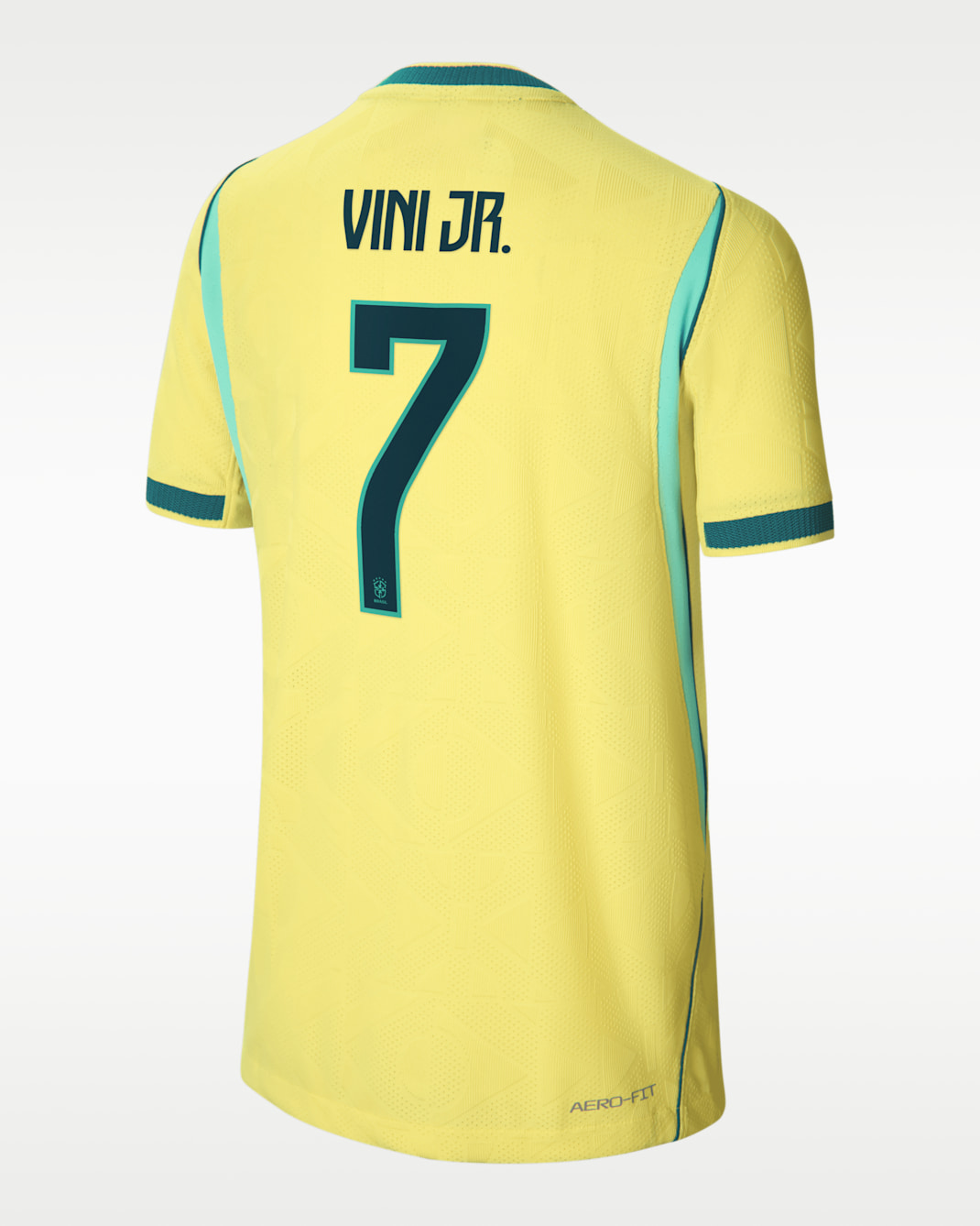 Vinícius Júnior Brazil National Team 2026 Match Home Big Kids' Nike Dri-FIT ADV Soccer Jersey - Canary/Light Menta/Geode Teal