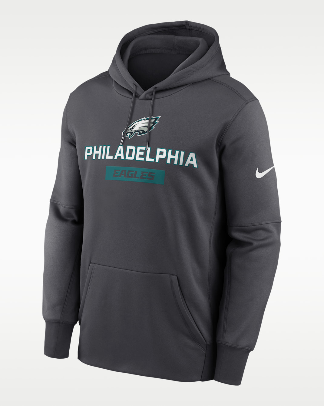 Philadelphia Eagles Toss Sweep Men’s Nike Therma NFL Pullover Hoodie - Anthracite