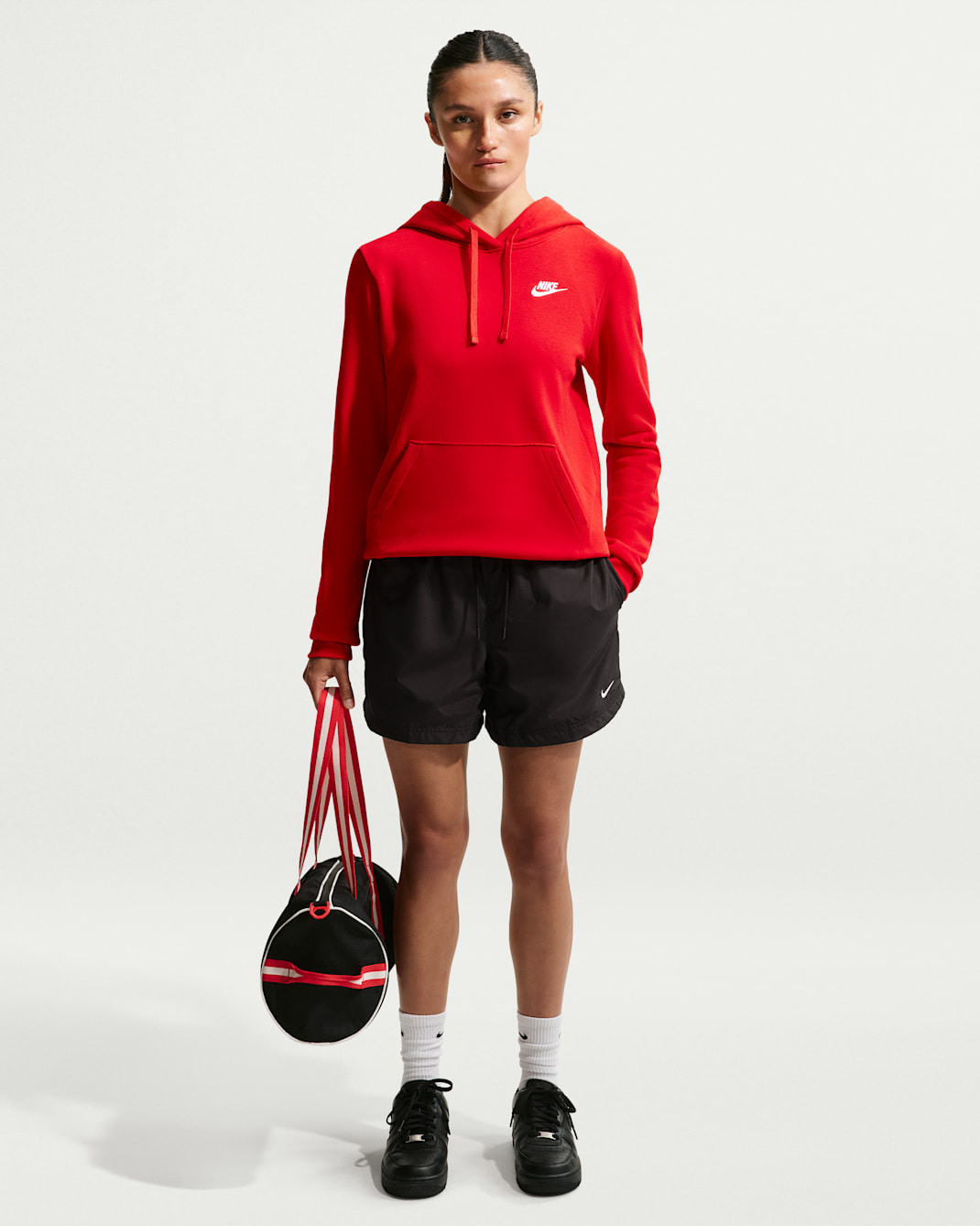 Nike Sportswear Classic Wovens Women's Mid-Rise Shorts - Black/White