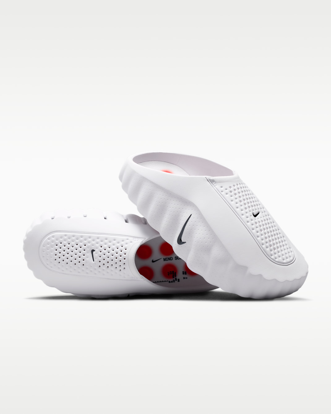 Nike Mind 001 Men's Pregame Mules - White/Speed Red/Obsidian