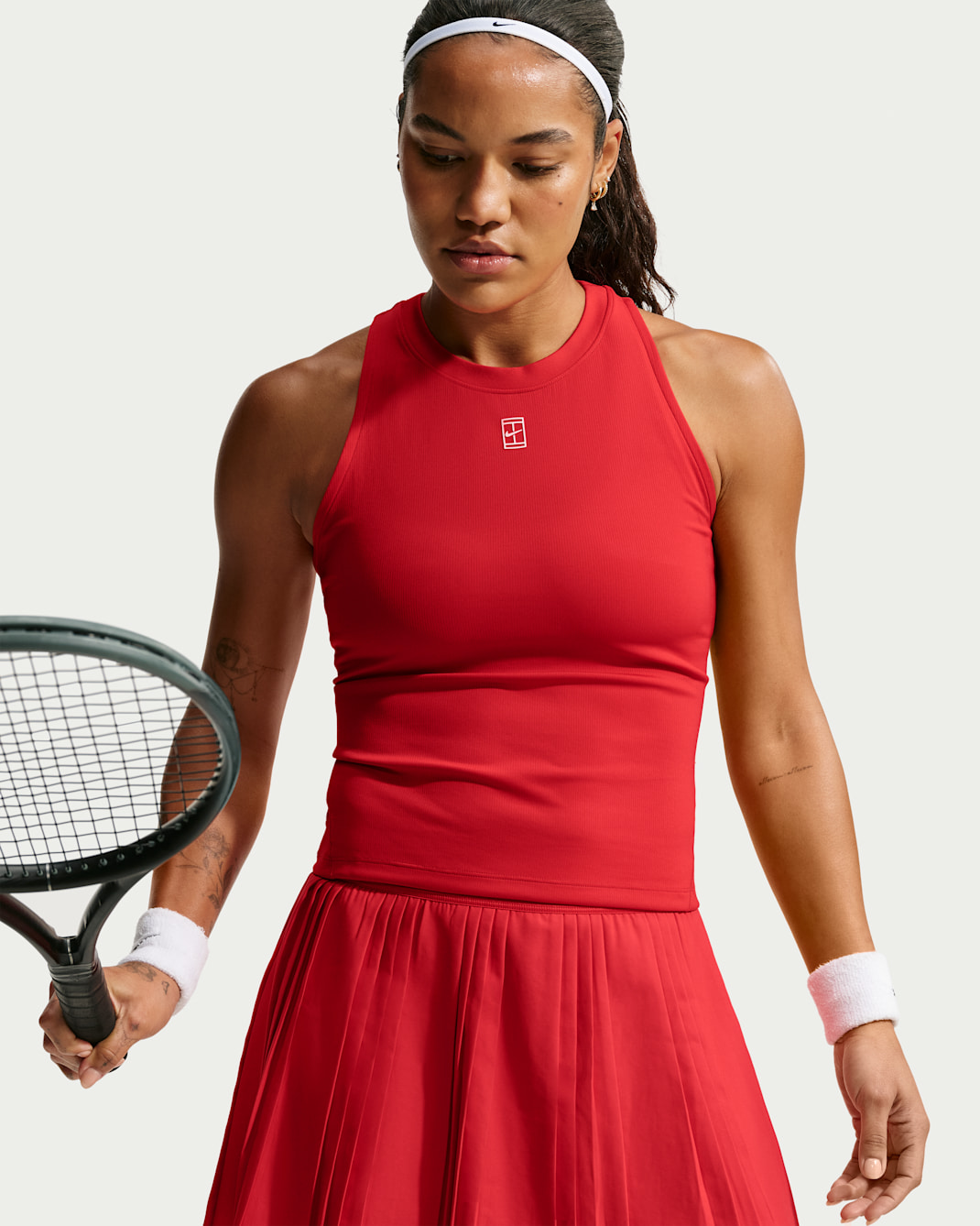NikeCourt Advantage Women's Dri-FIT Tennis Tank Top - University Red/White