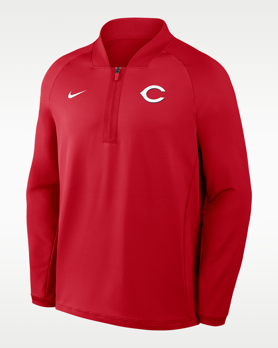 Cincinnati Reds Authentic Collection Men's Nike Dri-FIT MLB 1/2-Zip Long-Sleeve Top - Red