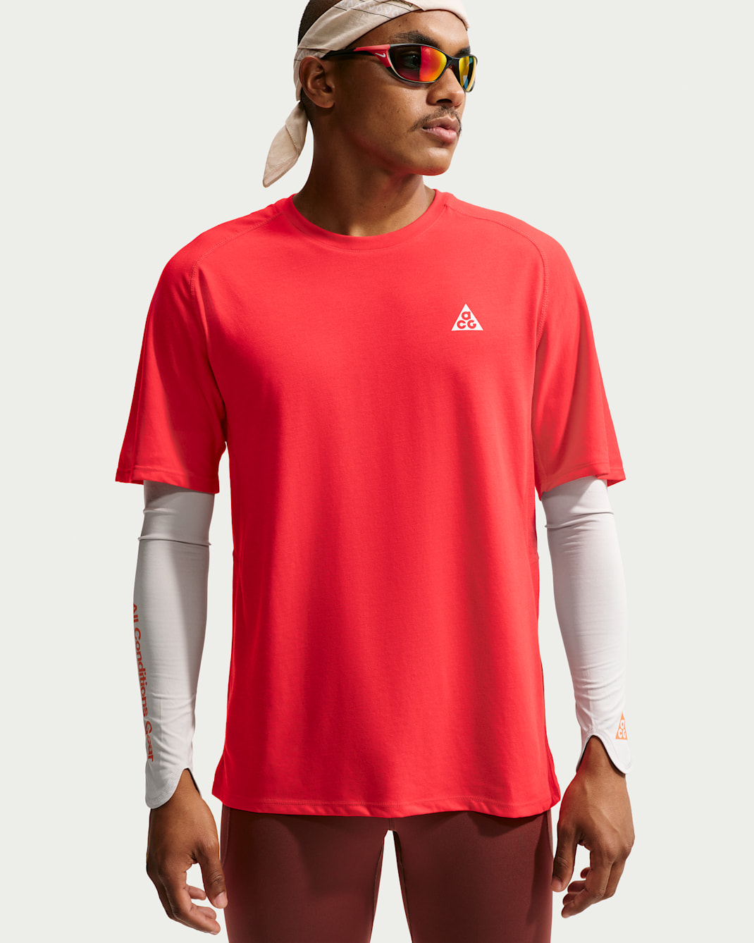 Nike ACG "Solar Chase" Men's Dri-FIT ADV Trail Running Top - Light Crimson/Light Crimson/Summit White