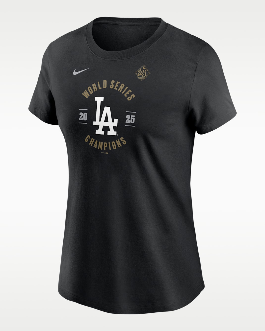 Los Angeles Dodgers 2025 World Series Champions Women's Nike MLB T-Shirt - Black