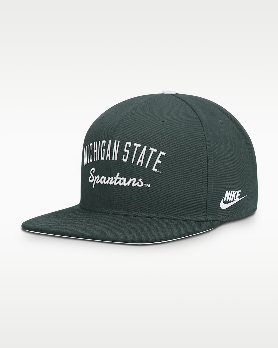 Gorra universitaria Nike Dri-FIT ajustable para hombre Michigan State Legacy Pro - Verde bosque