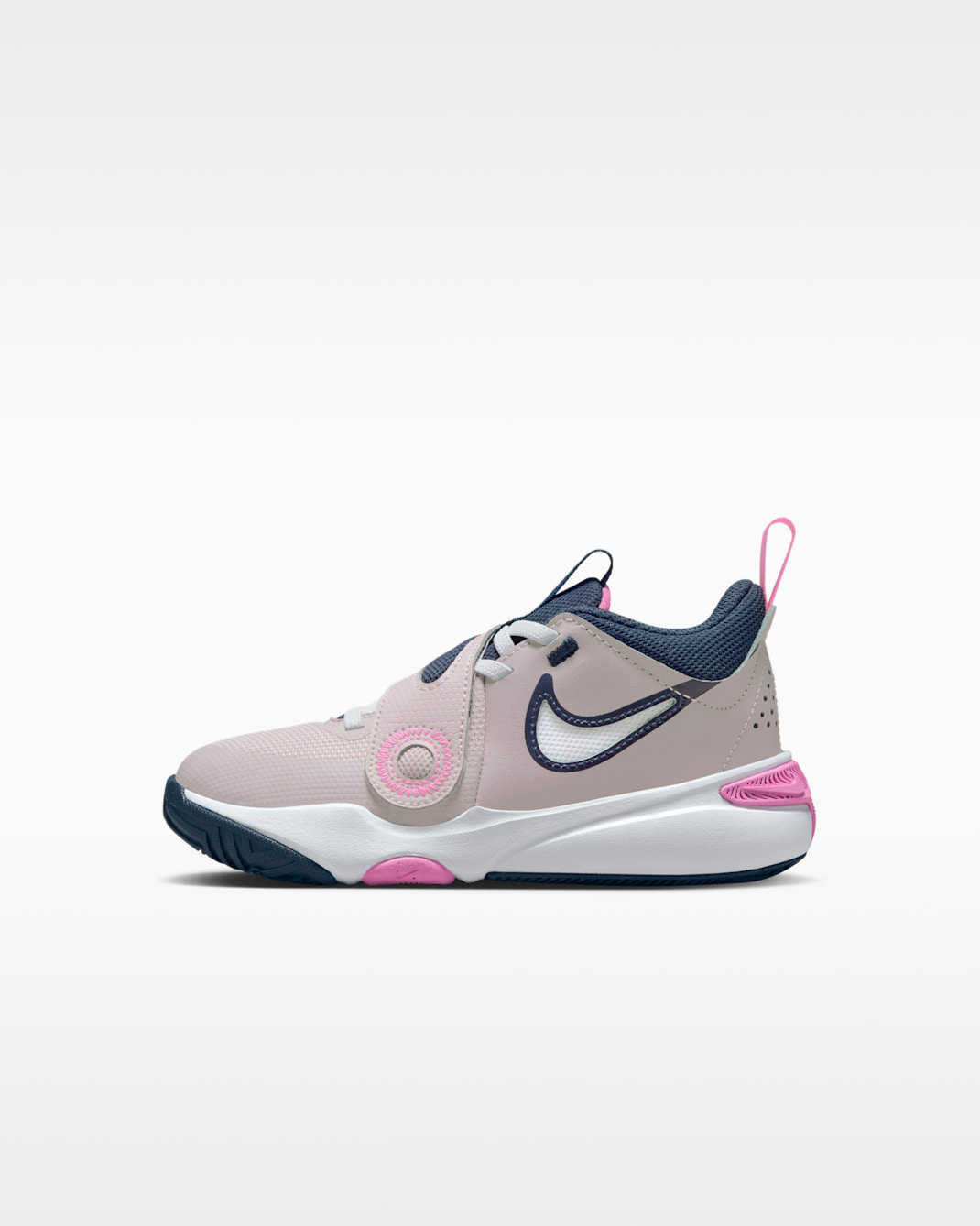 Nike Team Hustle D 11 Younger Kids' Shoes - Platinum Violet/Playful Pink/Midnight Navy/White
