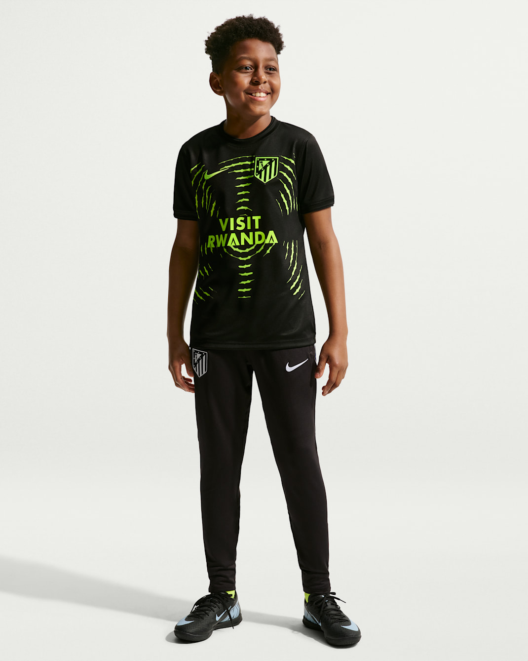Atlético Madrid Away Big Kids' Nike Dri-FIT Soccer Pre-Match Top