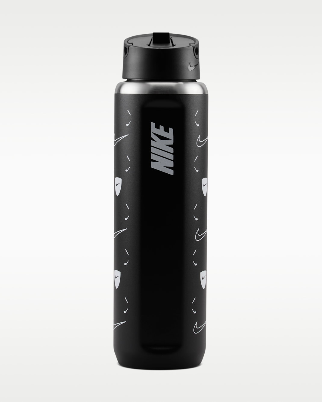 Nike Recharge Stainless-Steel Straw Bottle (24oz) - Black/White/White